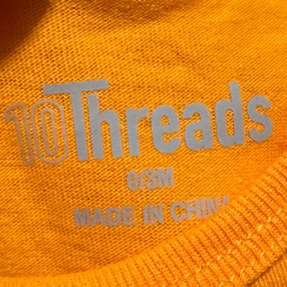 10 Threads Halloween Orange Jack-o-Lantern One Piece Shirt / Top Size 0-3 Months - Picture 6 of 7